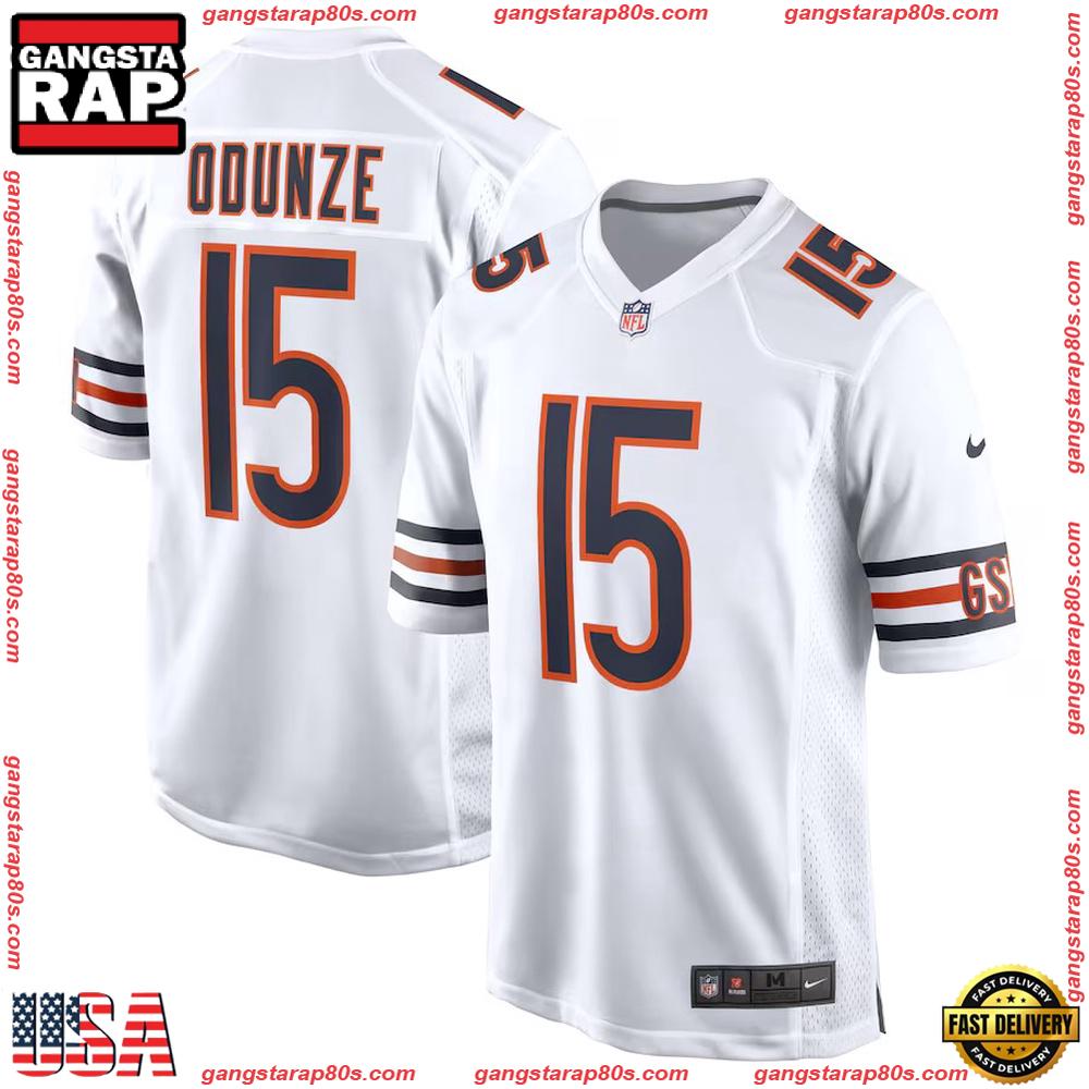 Rome Odunze White Chicago Bears Game Football Jersey
