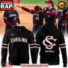 South Carolina Gamecocks Softball 2025 Black All Over Print Hoodie