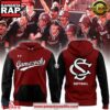 South Carolina Gamecocks Softball 2025 Red All Over Print Hoodie