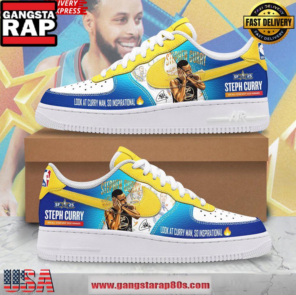 Steph Curry All-Star MVP 2025 Winner Special Nike Air Force 1 Shoes Sneakers