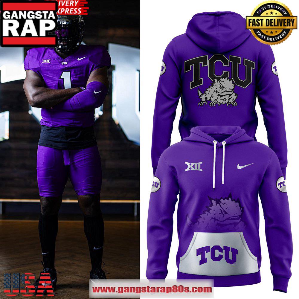 TCU Football Go Frogs 2024 All Over Print Hoodie