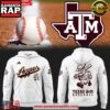 Texas A&M Aggies Baseball 2025 White All Over Print Hoodie