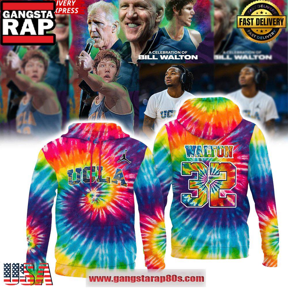 UCLA Honors the Late Bill Walton Color All Over Print Hoodie