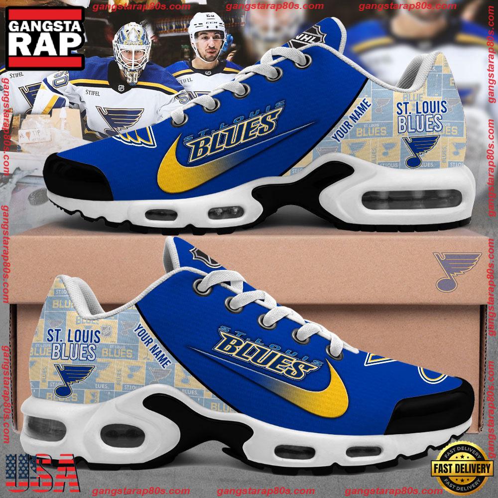 NHL Welcome To New Seasion St Louis Blues Custom Name Air Max Plus Shoes Running Sneakers NHL Welcome To New Seasion St Louis Blues Custom Name Air Max Plus Shoes Running Sneakers