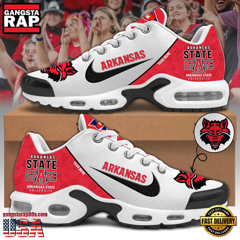 Arkansas State Red Wolves Football Mascot Symbol Custom Air Max Plus Shoes