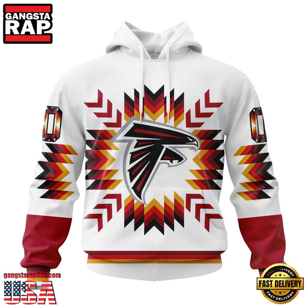 NFL Atlanta Falcons Special Native Pattern All Over Print Hoodie NFL Atlanta Falcons Special Native Pattern All Over Print Hoodie