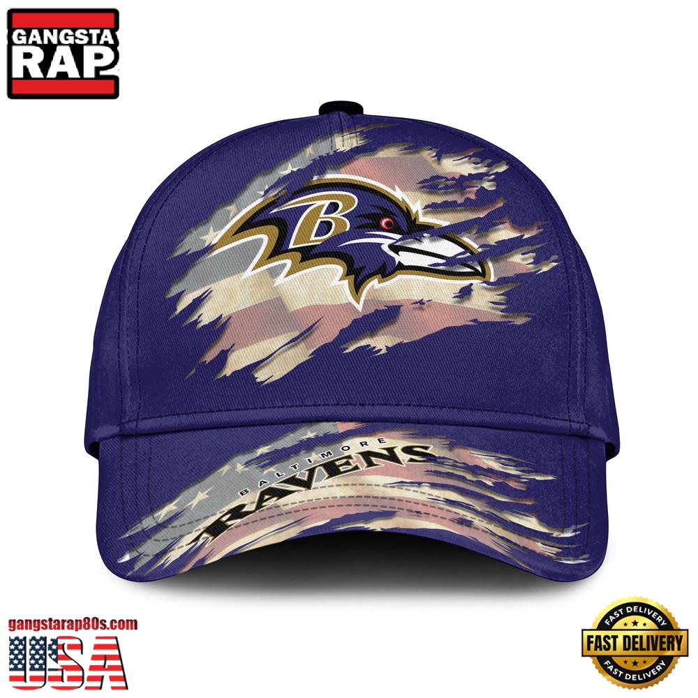 Baltimore Ravens American Flag Baseball Cap
