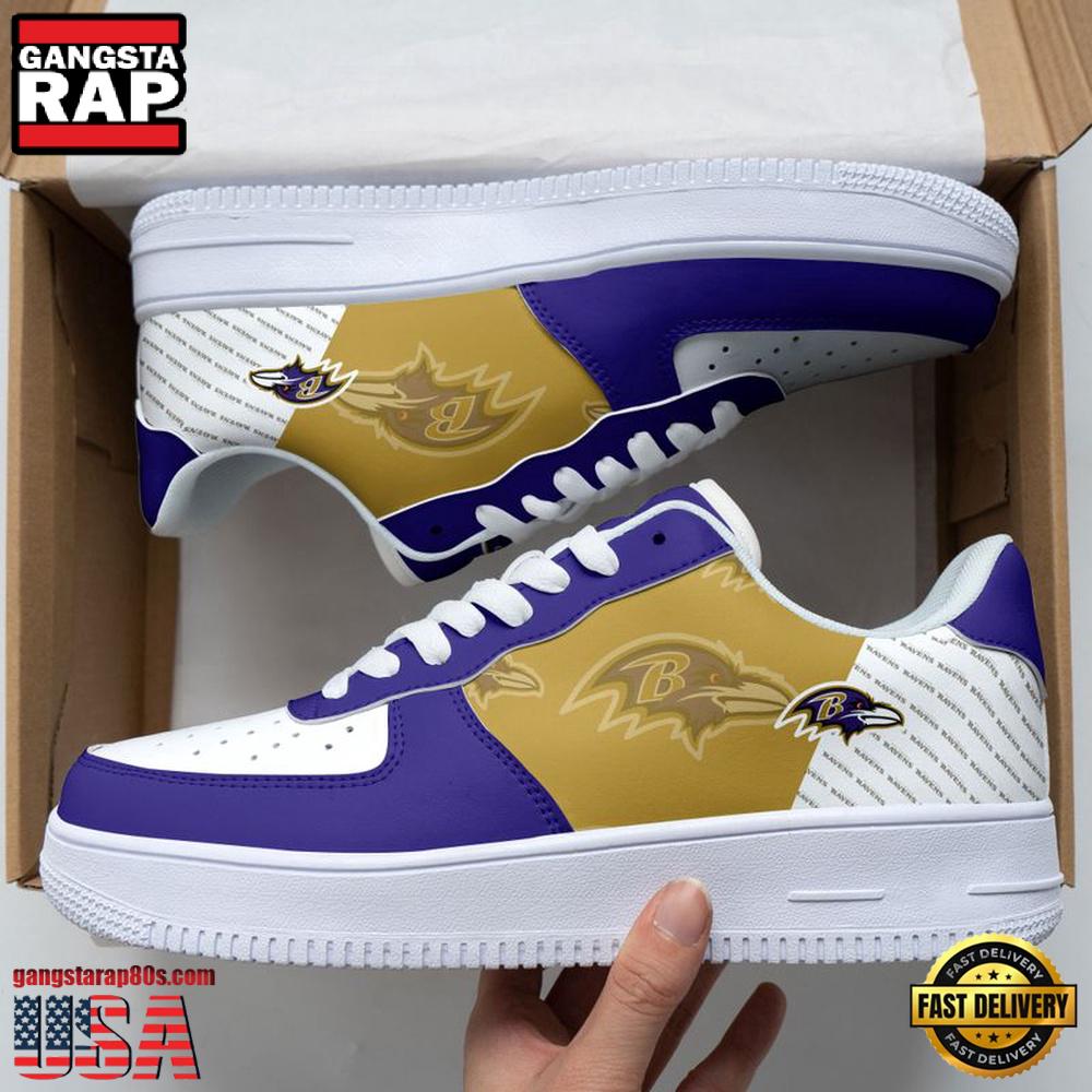 Baltimore Ravens Basic Pattern Football NFL Team Air Force 1 Shoes