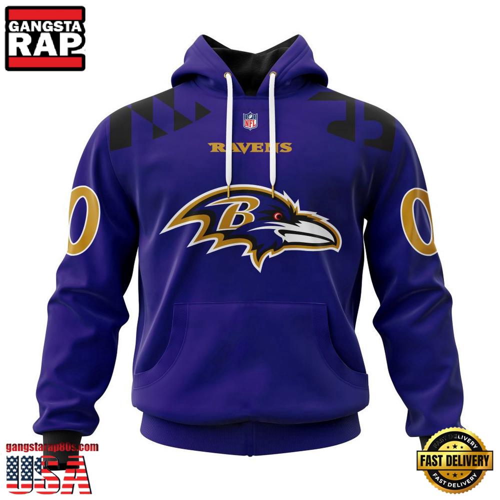 Baltimore Ravens Football Team New Color Design Hoodie