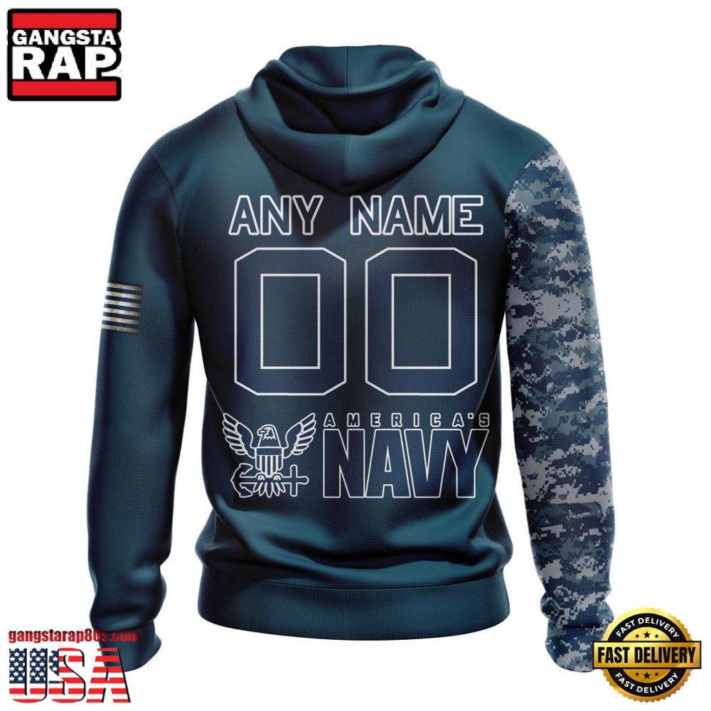 Baltimore Ravens Navy Camo Veteran Hoodie