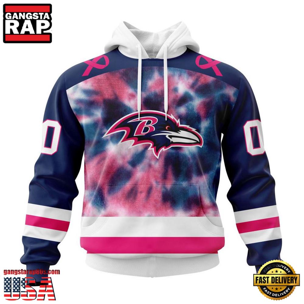 Baltimore Ravens Pink Fight Breast Cancer Hoodie