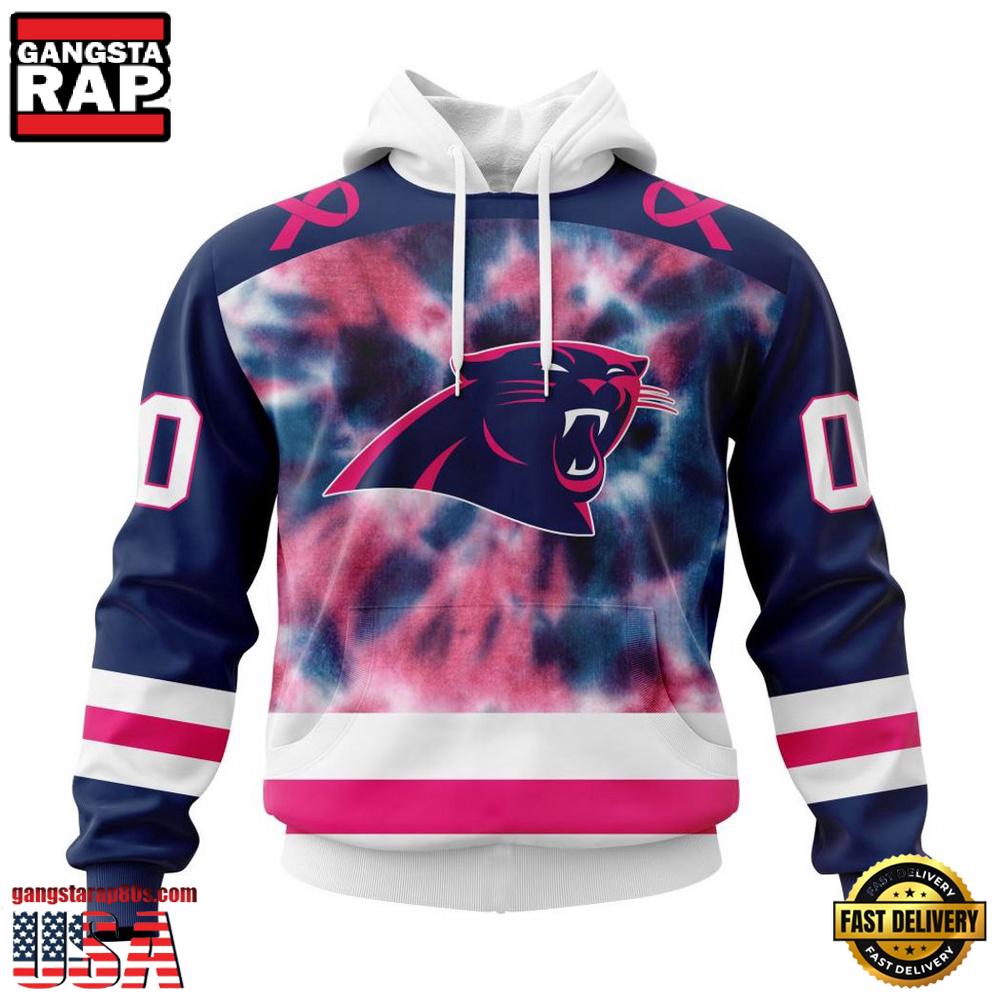 NFL Carolina Panthers Pink Fight Breast Cancer All Over Print Hoodie NFL Carolina Panthers Pink Fight Breast Cancer All Over Print Hoodie