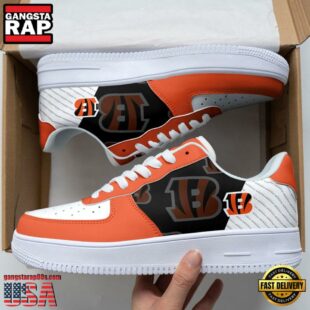Cincinnati Bengals Basic Pattern Football NFL Team Air Force 1 Shoes