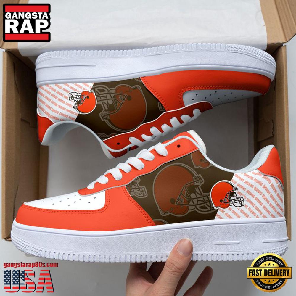 Cleveland Browns Basic Pattern Football NFL Team Air Force 1 Shoes