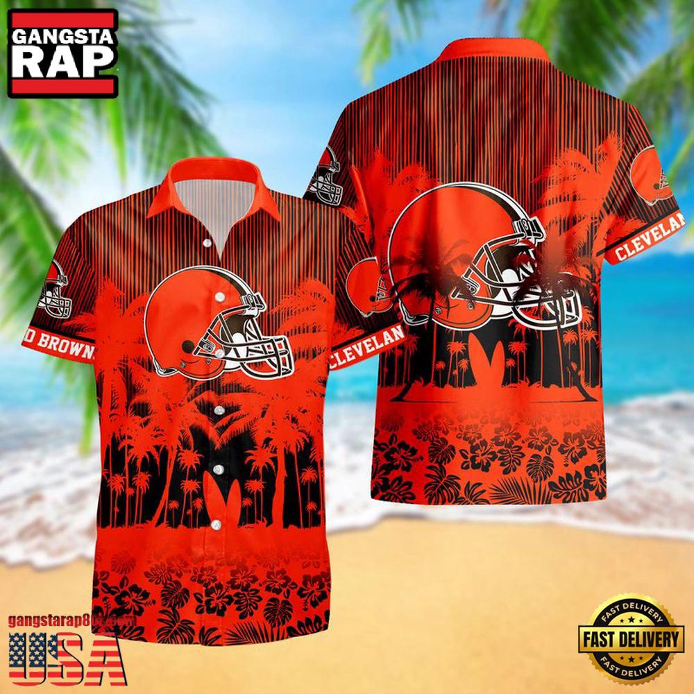 Cleveland Browns Palm Tree Garden Pattern Hawaii Shirt
