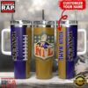 NFL Custom Name Baltimore Ravens Football Logo Tumbler 40oz With Handle , NFL Fans Gifts 3 Custom Name Baltimore Ravens NFL Football Logo Tumbler 40oz With Handle