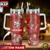 NFL Custom Name San Francisco 49ers Tumbler 40oz With Handle , NFL Fans Gifts 1 Custom Name San Francisco 49ers Tumbler 40oz With Handle For Fans