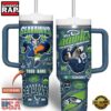 Custom Name Seattle Seahawks NFL Tumbler 40oz With Handle For Fans