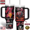 NFL Custom Name Tampa Bay Buccaneers Tumbler 40oz With Handle , NFL Fans Gifts 3 Custom Name Tampa Bay Buccaneers NFL Tumbler 40oz With Handle For Fans