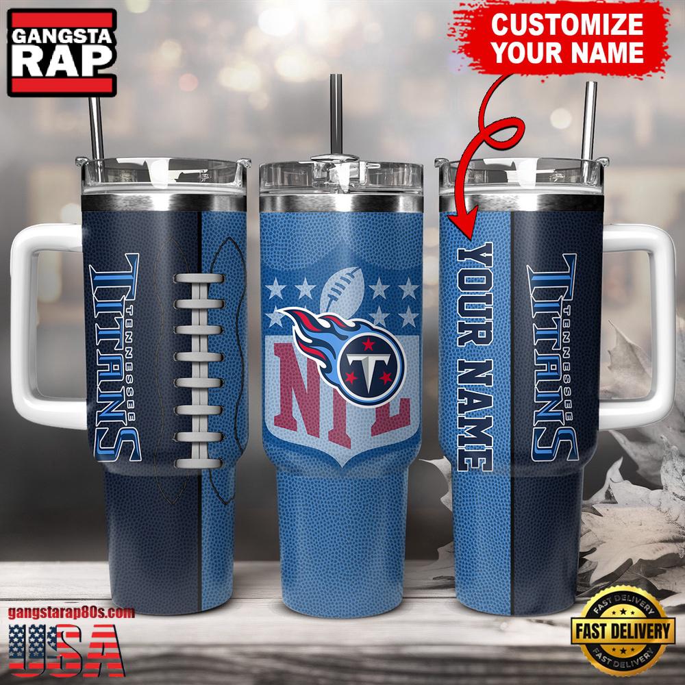 NFL Custom Name Tennessee Titans Football Logo Tumbler 40oz With Handle , NFL Fans Gifts NFL Custom Name Tennessee Titans Football Logo Tumbler 40oz With Handle , NFL Fans Gifts