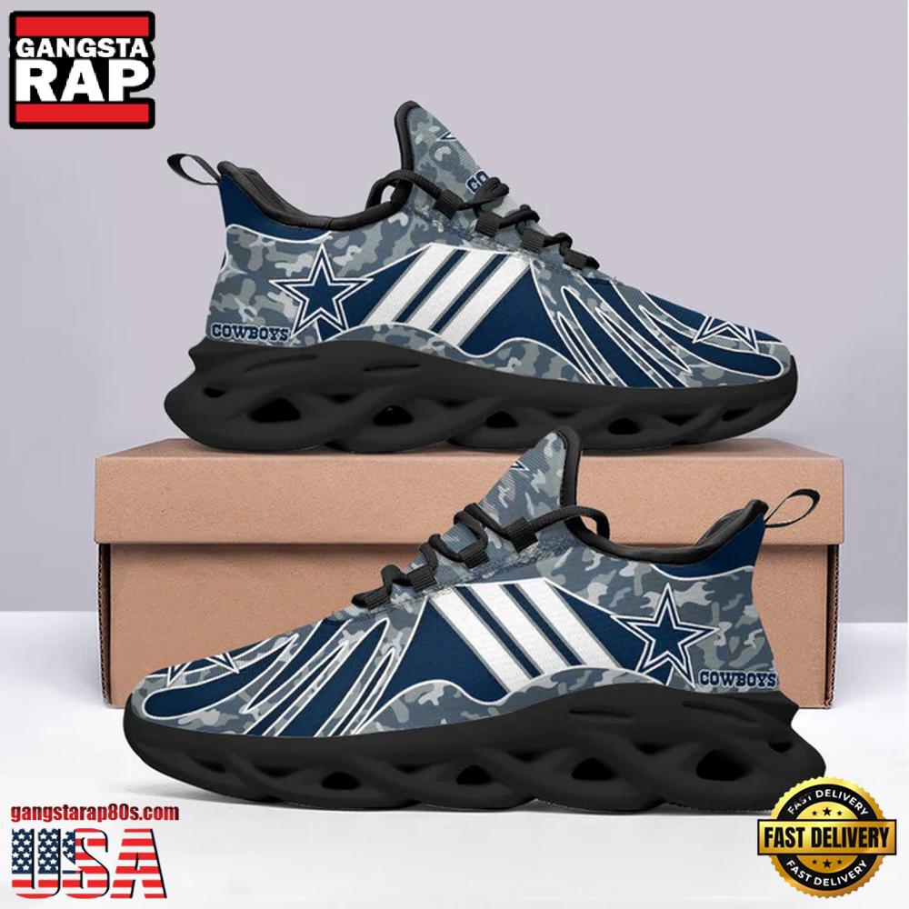 Dallas Cowboys NFL Camo Max Soul Shoes Mean Gift For Fans