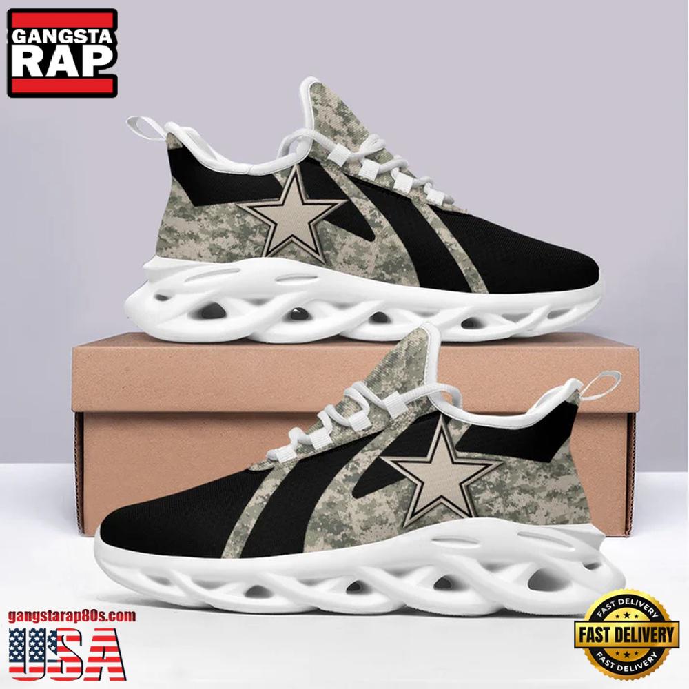 Dallas Cowboys NFL Camo Pattern Max Soul Shoes Mean Gift For Fans