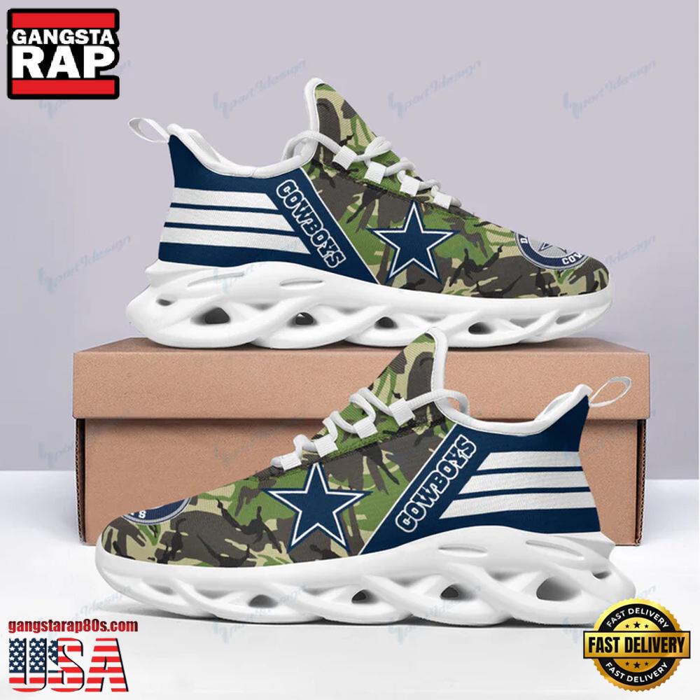 Dallas Cowboys NFL Green Camo Max Soul Shoes Mean Gift For Fans