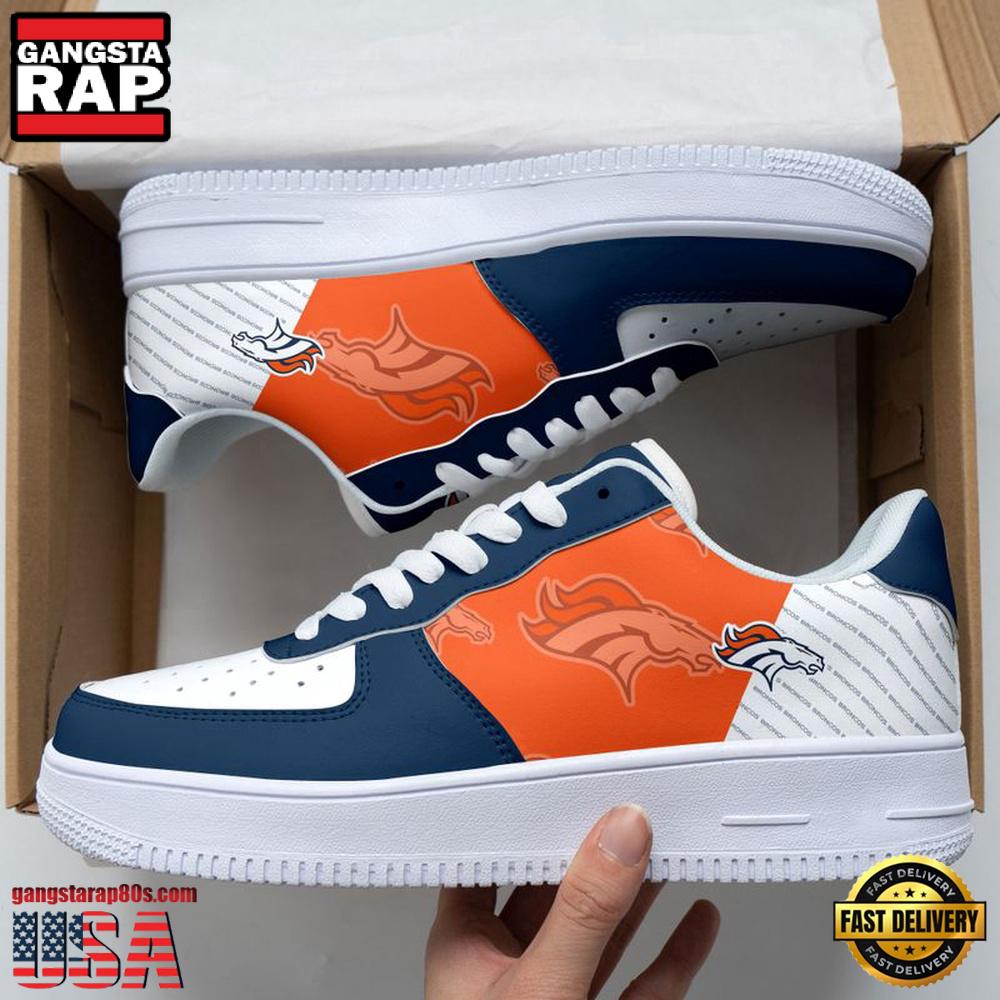 Denver Broncos Basic Pattern Football NFL Team Air Force 1 Shoes