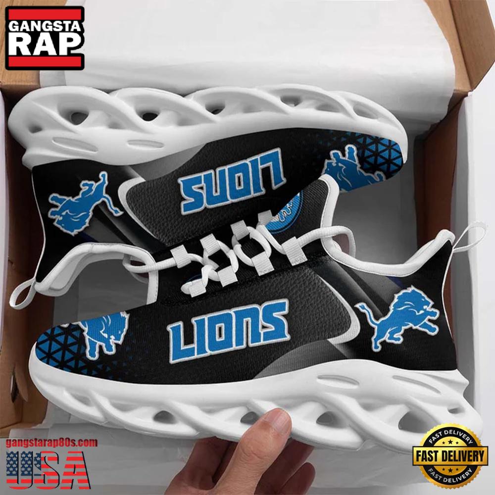 Detroit Lions NFL Max Soul Shoes Mean Gift For Fans