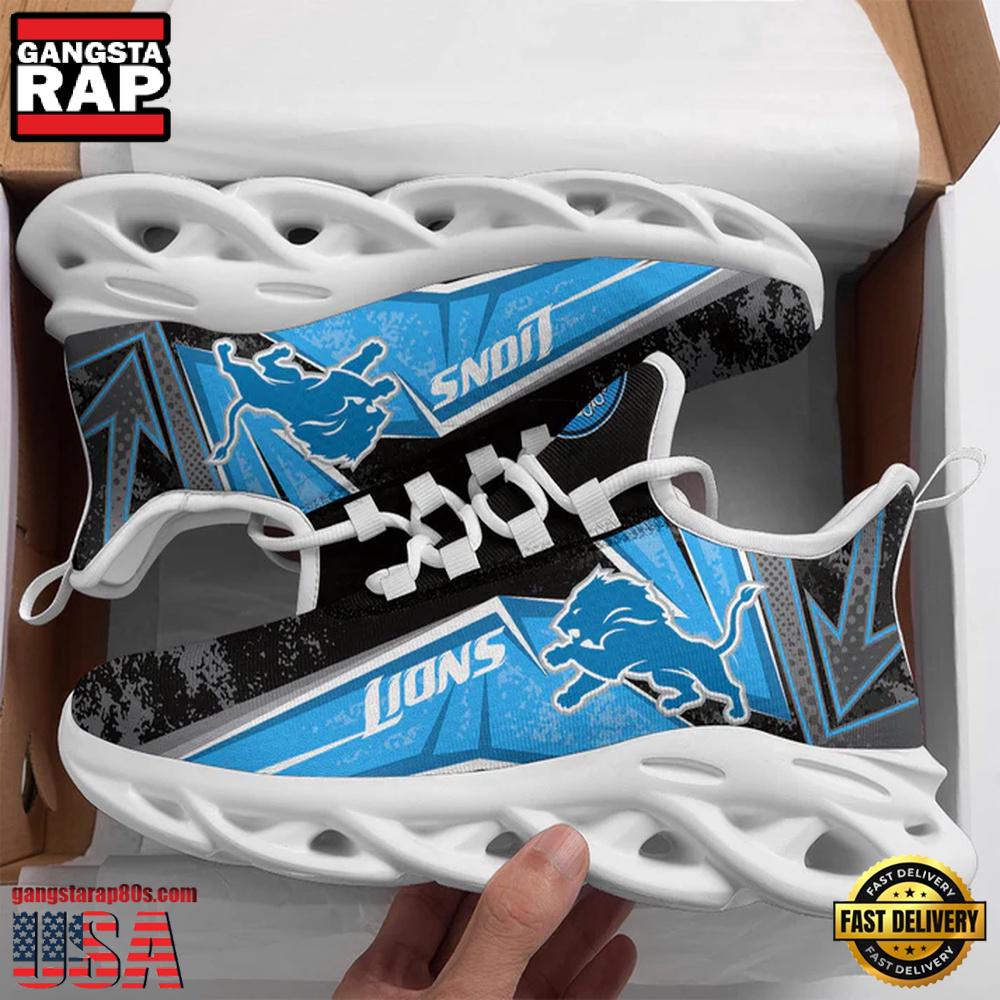 Detroit Lions NFL Team Max Soul Shoes Mean Gift For Fans