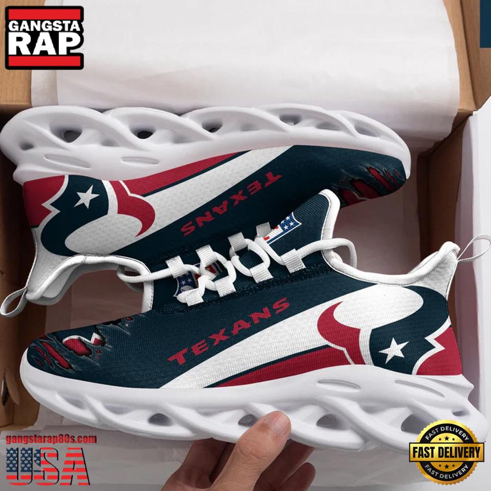 Houston Texans NFL Team Max Soul Shoes Mean Gift For Fans