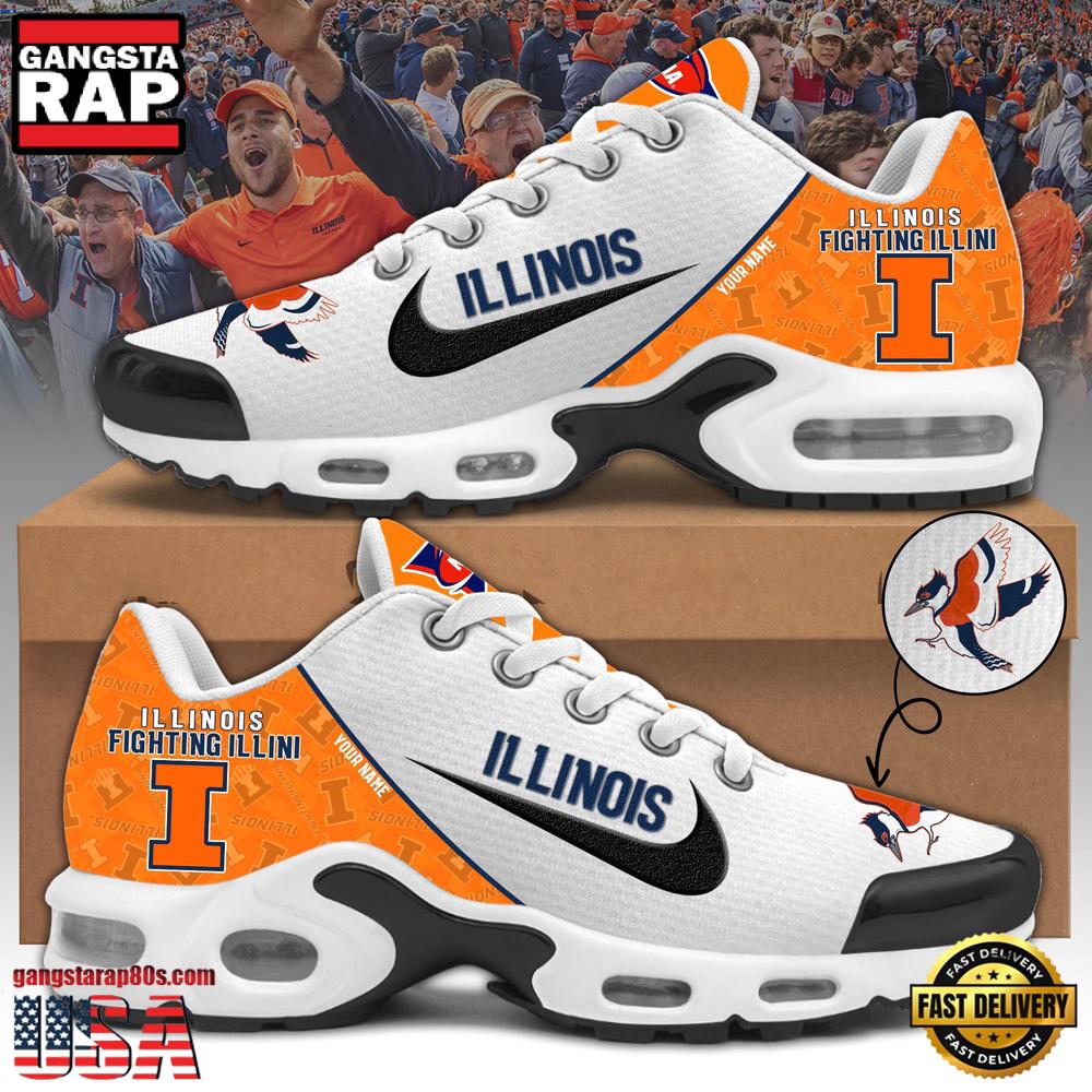 Illinois Fighting Football Mascot Symbol Custom Air Max Plus Shoes