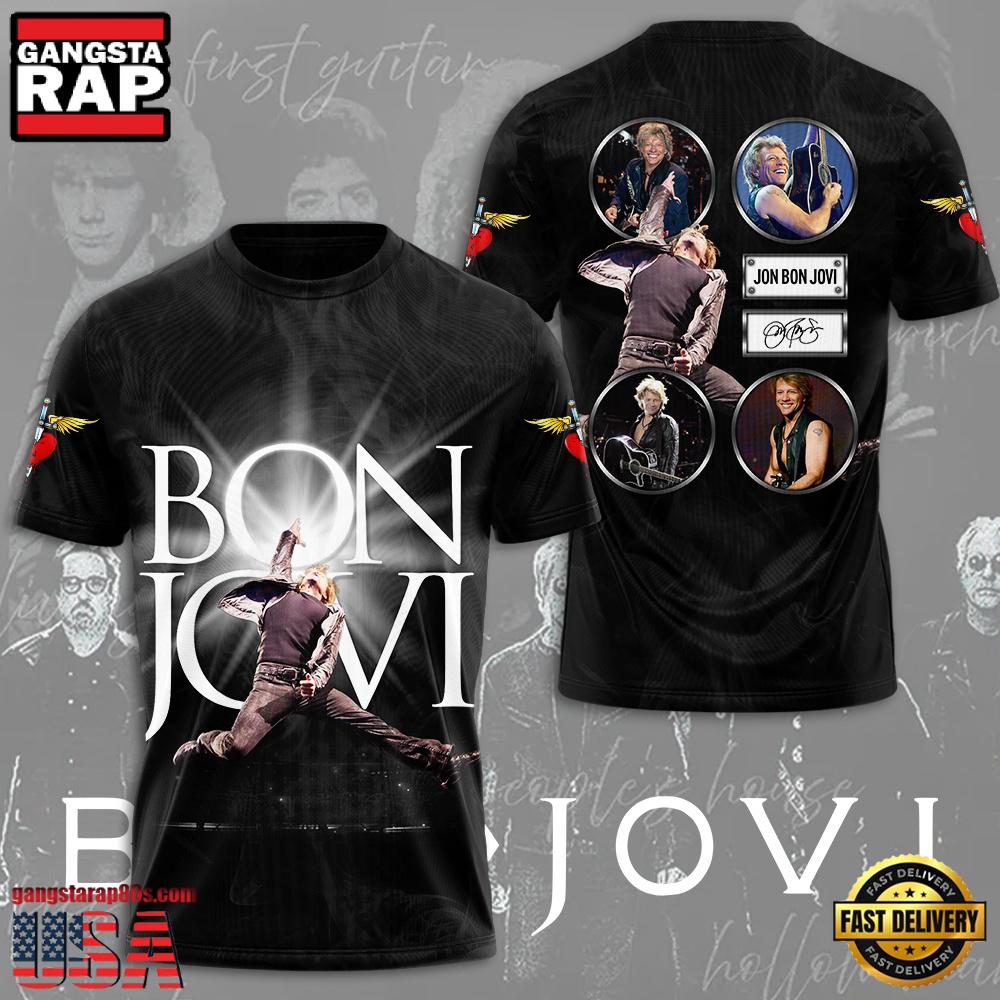 Jon Bon Jovi Legendary Rock Band Portrait T-Shirt