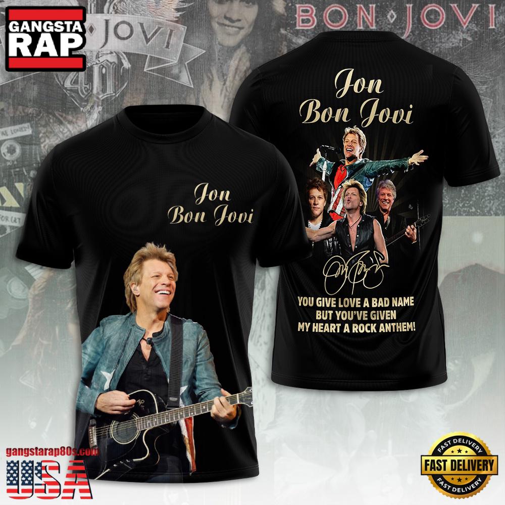 Jon Bon Jovi You Give Love A Bad Name T-Shirt