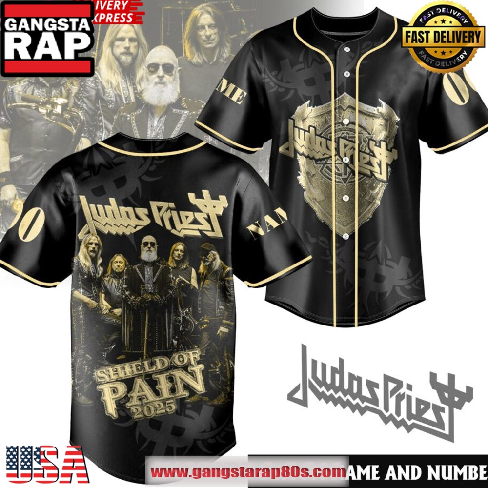 Judas Priest Shield of Pain 2025 Baseball Jersey