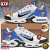 NCAA Custom Name Kansas Jayhawks Football Mascot Symbol Air Max Plus Shoes Running Sneakers 2 Kansas Jayhawks Football Mascot Symbol Custom Air Max Plus Shoes