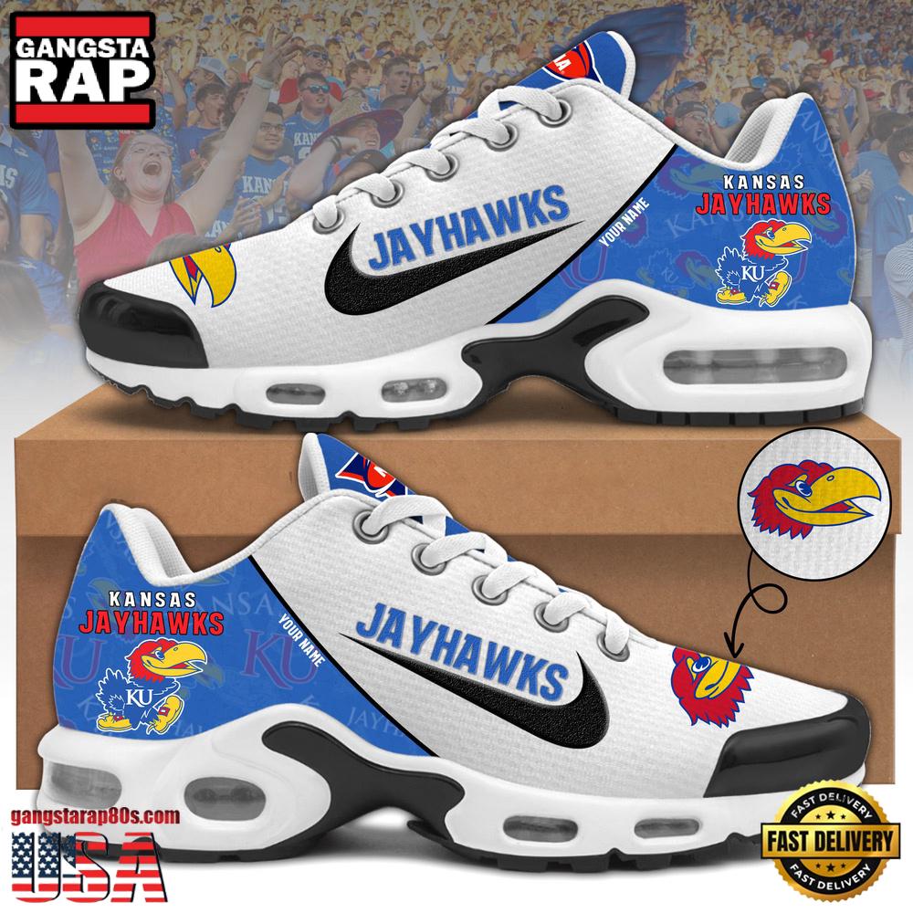 Kansas Jayhawks Football Mascot Symbol Custom Air Max Plus Shoes