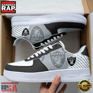 Las Vegas Raiders Basic Pattern Football NFL Team Air Force 1 Shoes
