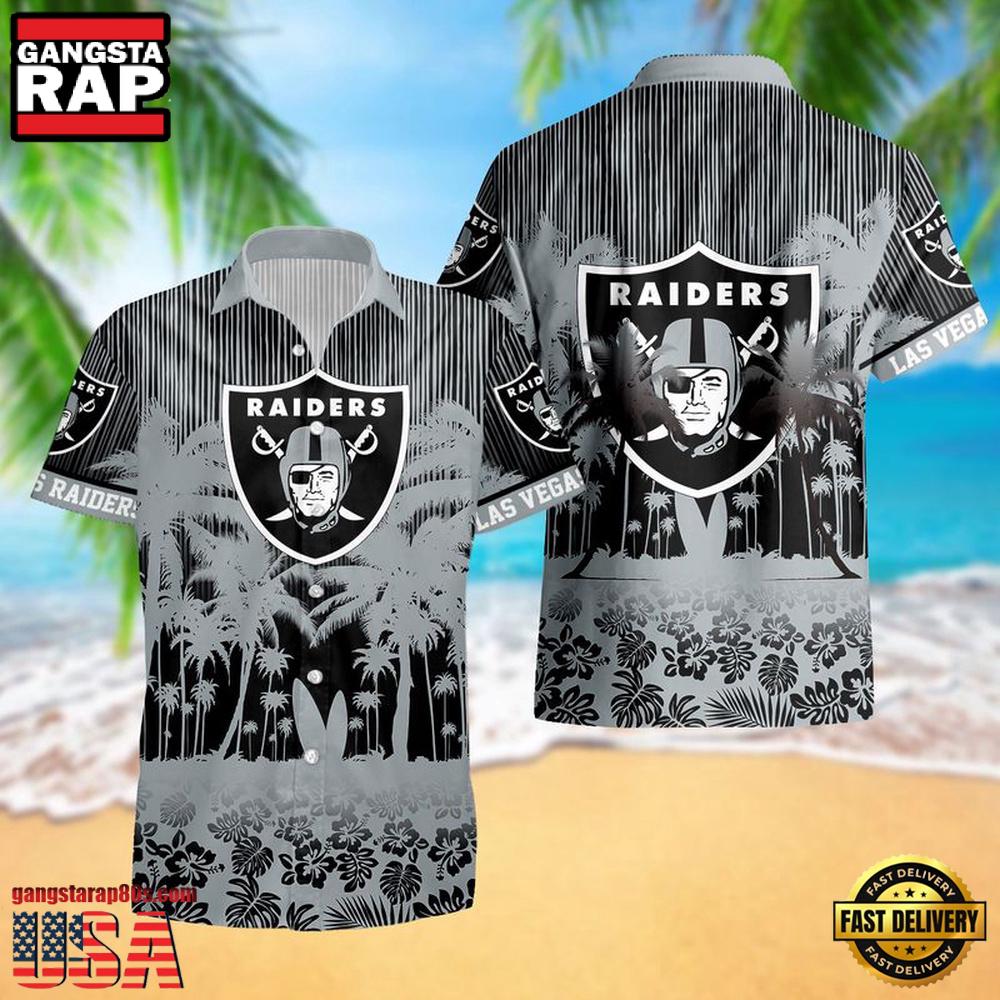 Las Vegas Raiders Palm Tree Garden Pattern Hawaii Shirt