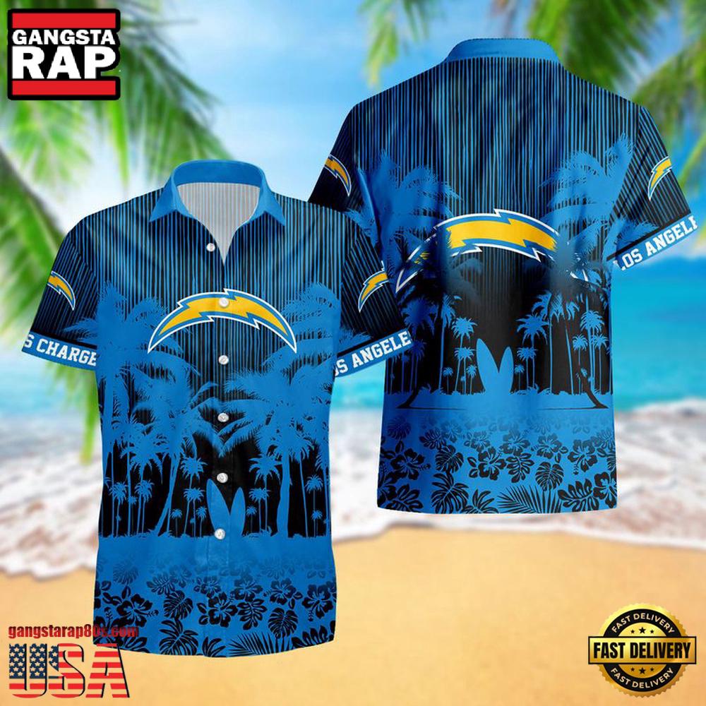 Los Angeles Chargers Palm Tree Garden Pattern Hawaii Shirt