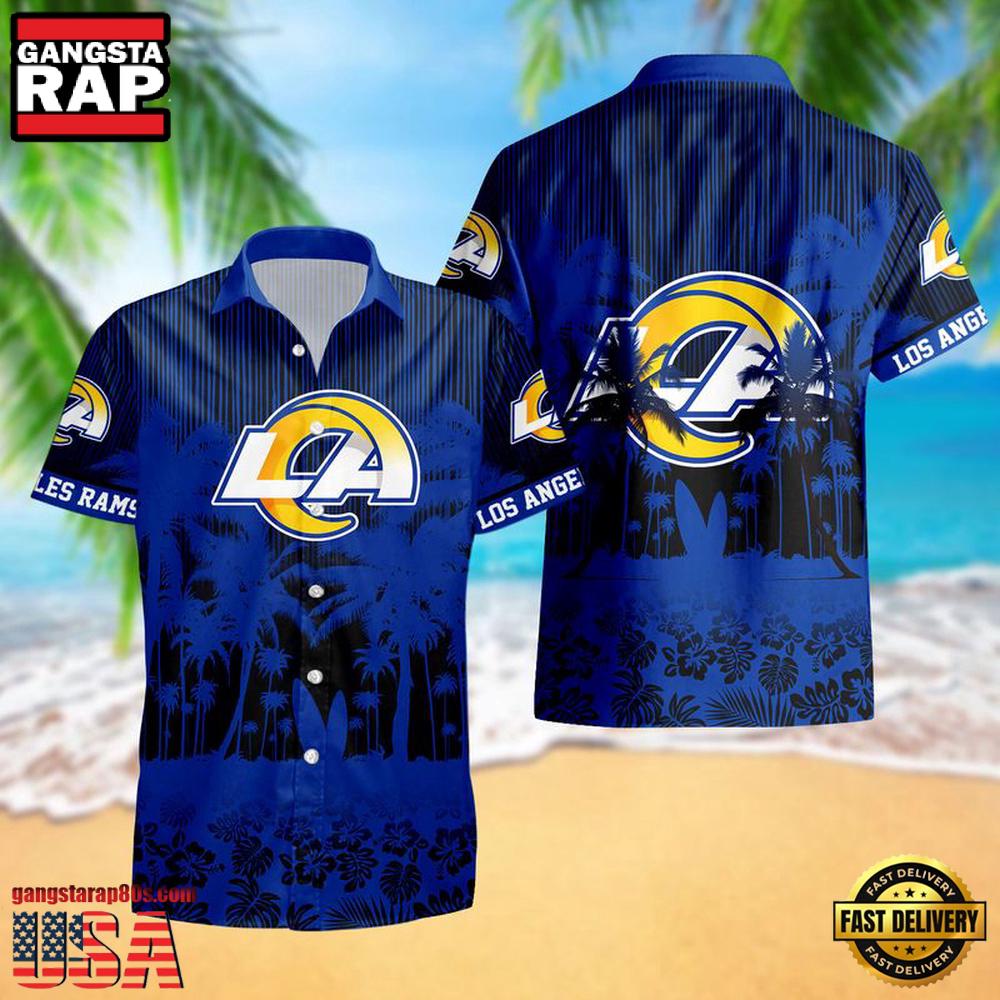 Los Angeles Rams Palm Tree Garden Pattern Hawaii Shirt