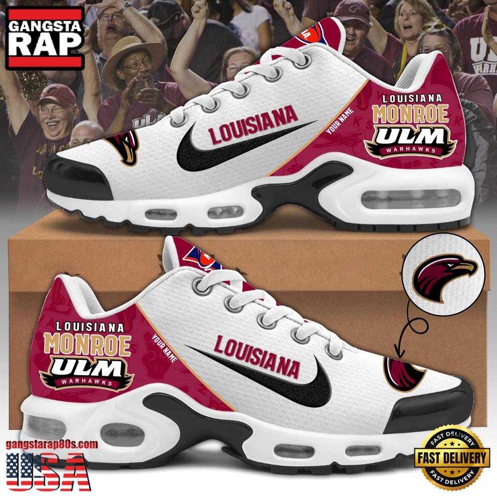 Louisiana Monroe Warhawks Football Mascot Symbol Custom Air Max Plus Shoes