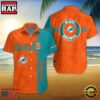 Miami Dolphins NFL Logo Pattern Custom Hawaiian Shirt