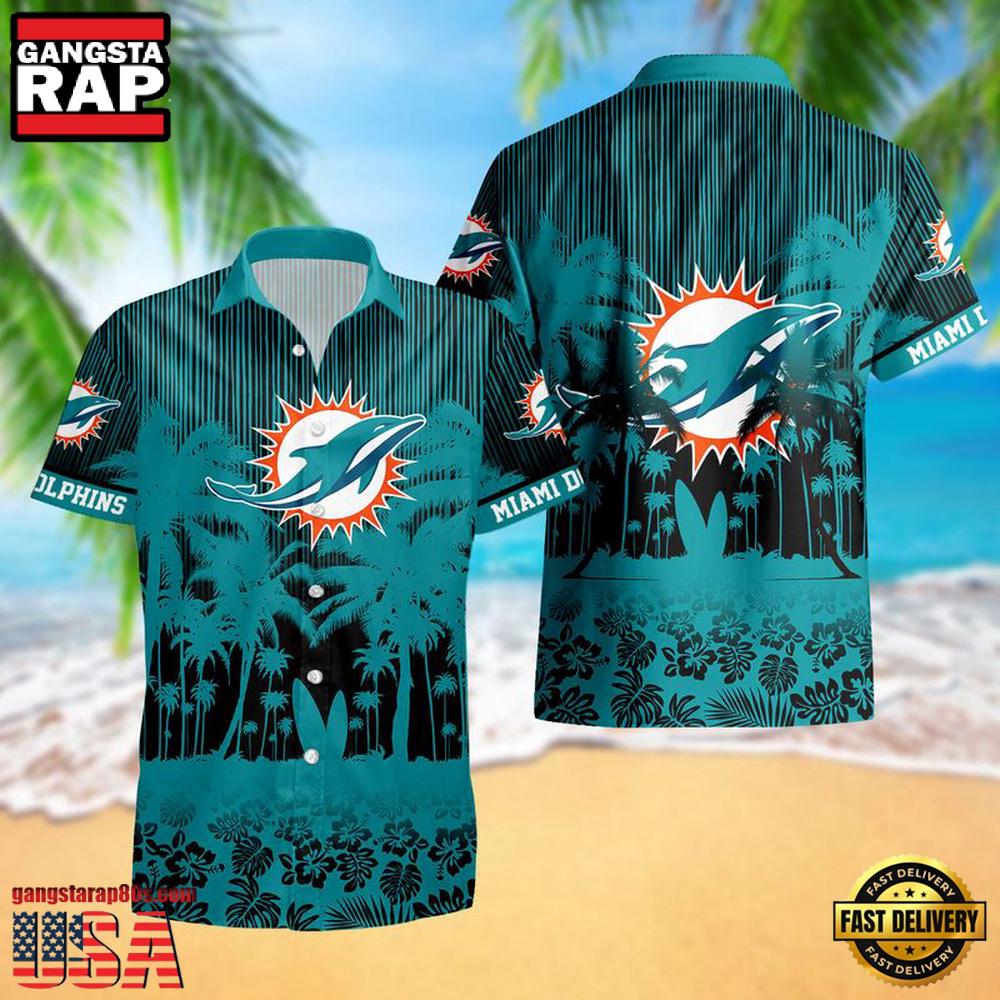 Miami Dolphins Palm Tree Garden Pattern Hawaii Shirt