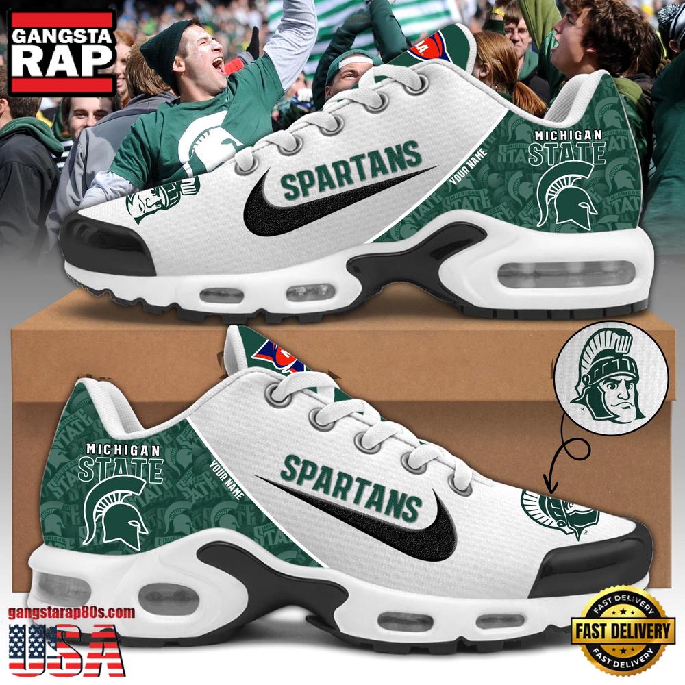 Michigan State Football Mascot Symbol Custom Air Max Plus Shoes