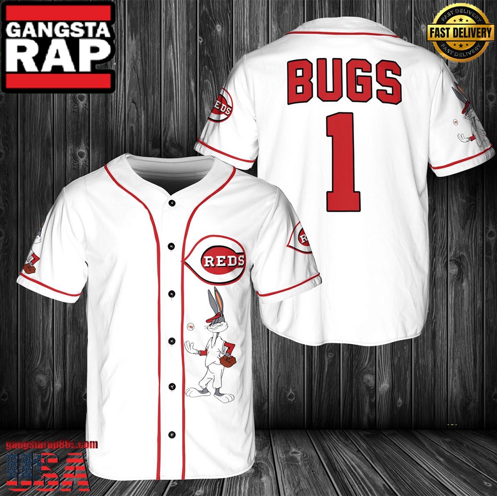 MLB Cincinnati Reds Bugs Bunny Baseball Jersey Shirt - MLB Fan Gifts MLB Cincinnati Reds Bugs Bunny Baseball Jersey Shirt - MLB Fan Gifts