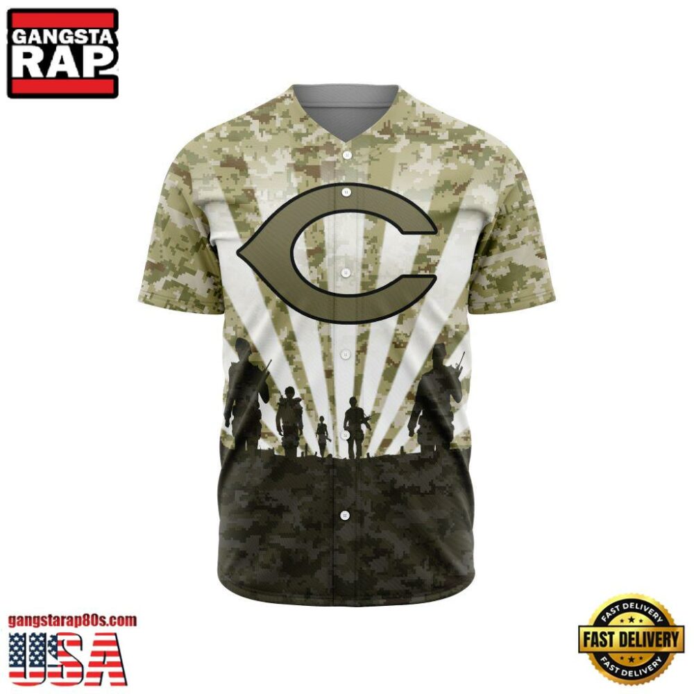 MLB Cincinnati Reds Special Honor Veterans Design Baseball Jersey