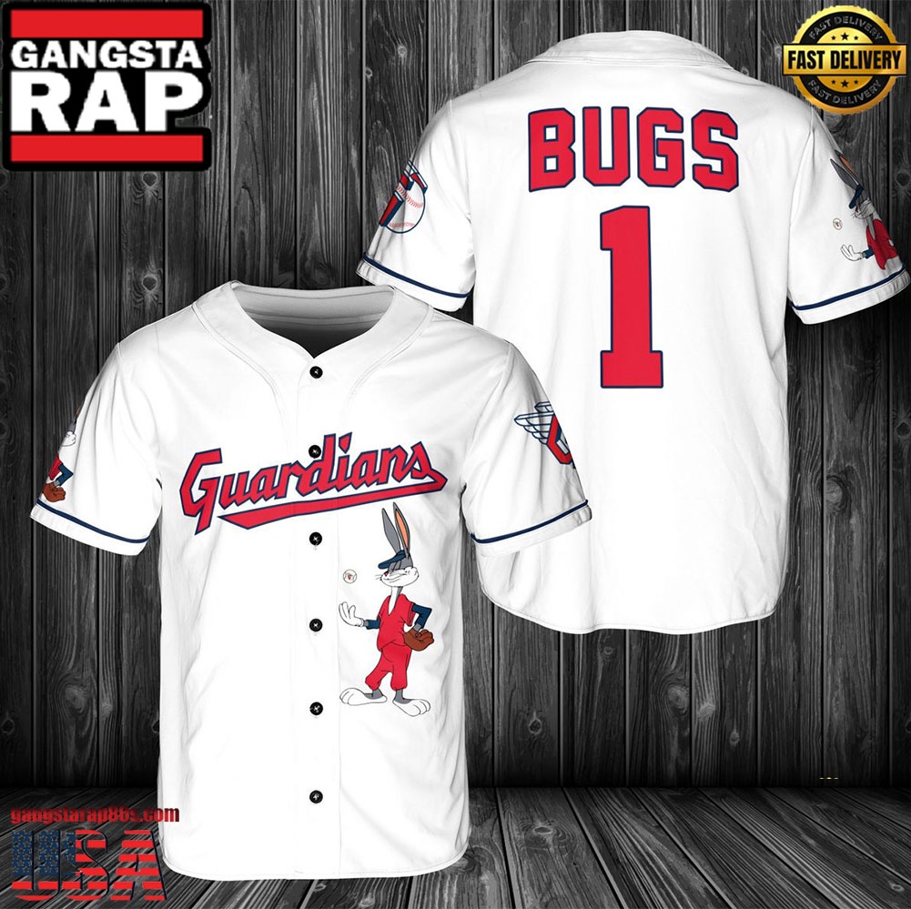 MLB Cleveland Guardians Bugs Bunny Baseball Jersey Shirt