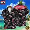 MLB Cleveland Guardians Tropical Palms Black Hot Summer Hawaiian Shirt