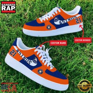 MLB Houston Astros Baseball Team Design Air Force 1 Shoes Sneaker